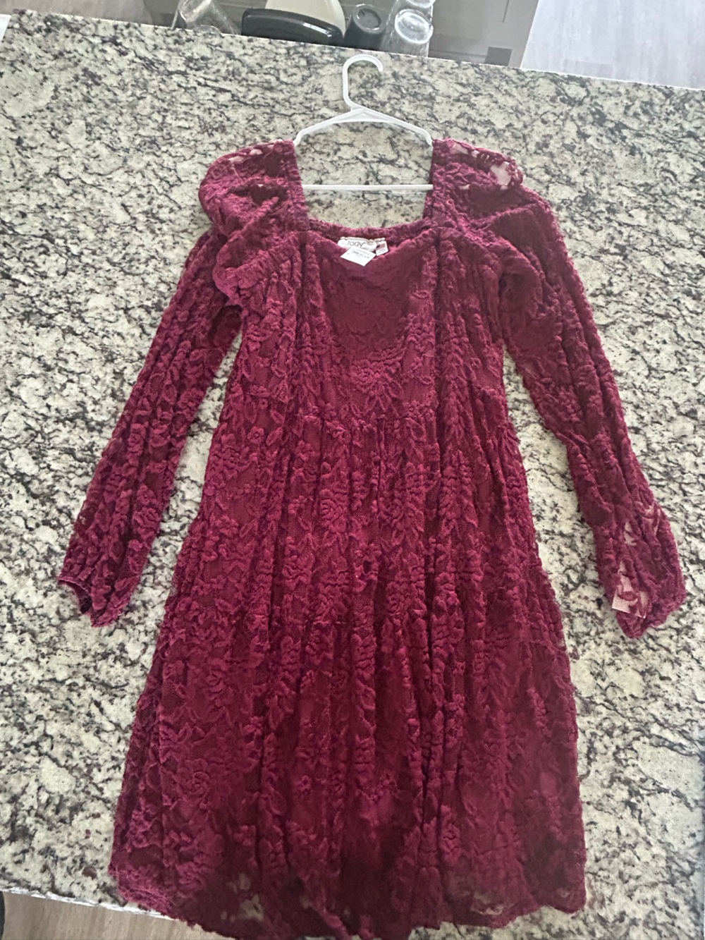 Jody Lace Detail Sleeveless Top - Burgundy
